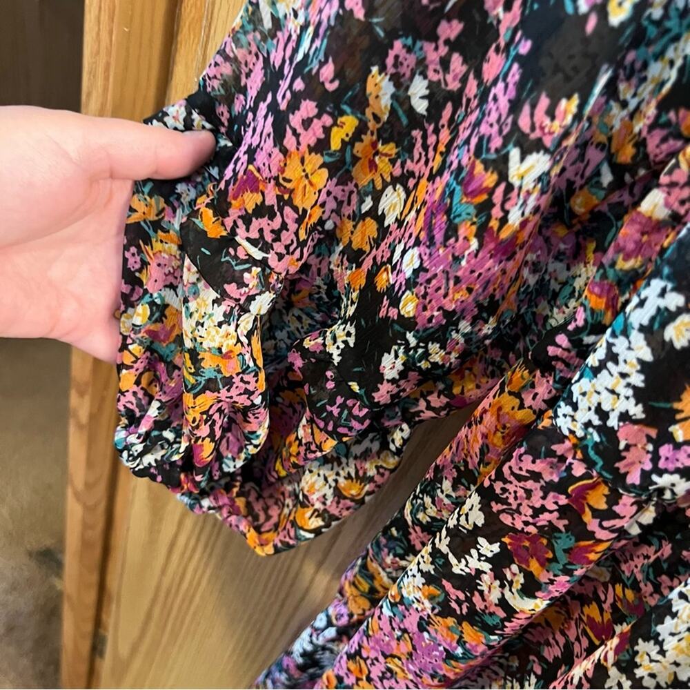 NWT Vince Camuto Tiered Floral Boho Mini Dress Size Medium Festival Concert - Picture 11 of 11